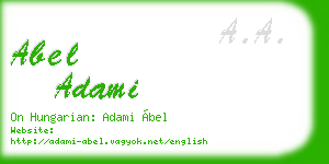 abel adami business card